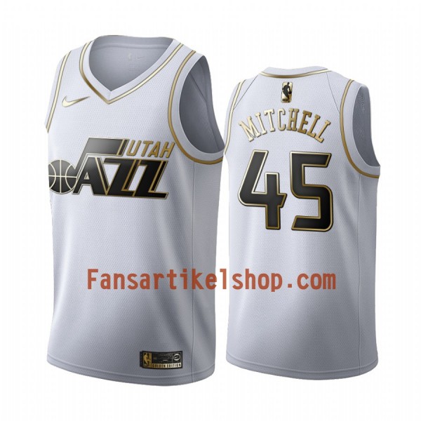 NBA Utah Jazz Trikot Donovan Mitchell 45 Nike 2019-2020 Weiß Golden Edition Swingman - Herren NBA Utah Jazz Trikot Donovan Mitchell 45 Nike 2019-2020 Weiß Golden Edition Swingman - Herren